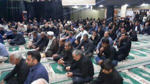 برگزاری مراسم عزاداری شب تاسوعای حسینی در حسینیه ثارالله دهدشت